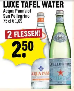 Dirck 3 Luxe tafel water acqua panna of san pellegrino aanbieding