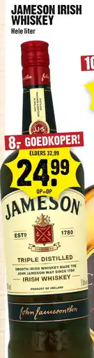 Dirck 3 Jameson Irish Whiskey 100 cl aanbieding