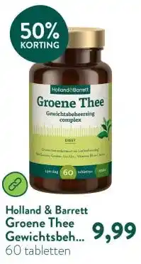Holland & Barrett Groene Thee Gewichtsbeheersing aanbieding