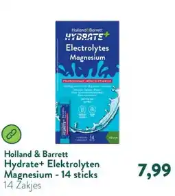 Holland & Barrett Hydrate+ Elektrolyten Magnesium - 14 sticks aanbieding