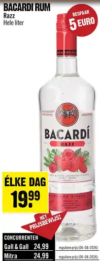 Dirck 3 Bacardi Razz 100 cl aanbieding