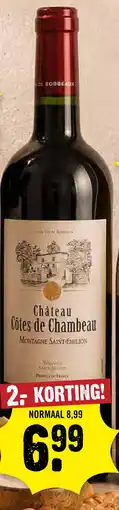Dirck 3 Chateau de Chambeau Montagne Saint-Emillion aanbieding