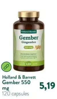 Holland & Barrett Gember 550 mg aanbieding