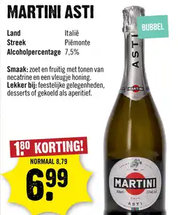 Dirck 3 Martini Asti Dolce 75 cl aanbieding