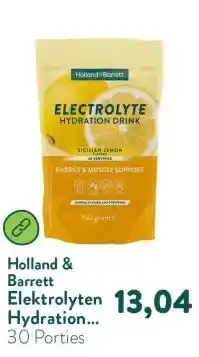 Holland & Barrett Elektrolyten Hydration Drink Citroen – 150g aanbieding