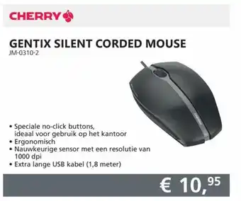 ITPRODEALS Cherry Gentix Silent Corded Mouse aanbieding