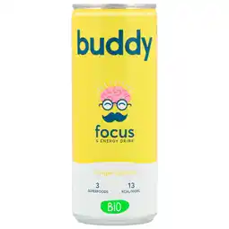 Holland & Barrett Glutenvrij | Buddy Focus & Energy Drink Ginger Lemon - 250ml aanbieding
