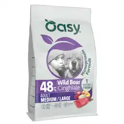 Zooplus Oasy Adult Medium/Large Wild Zwijn - Dubbelpak: 2 x 10 kg aanbieding