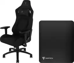 Coolblue Vortech Pro Gamestoel Zwart + Vloermat aanbieding