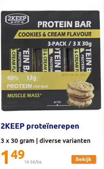 Action 2KEEP proteïnerepen aanbieding