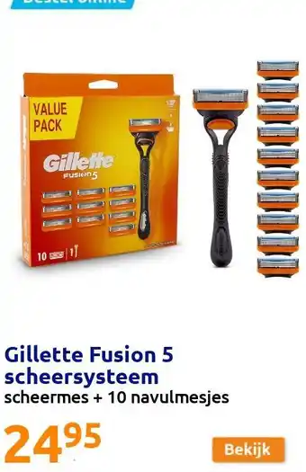 Action Gillette Fusion 5 scheersysteem aanbieding