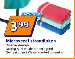 Action Microvezel Strandlaken aanbieding