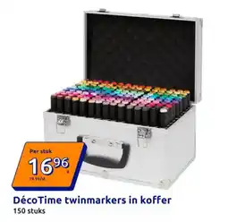 Action Déco Time twinmarkers in koffer aanbieding