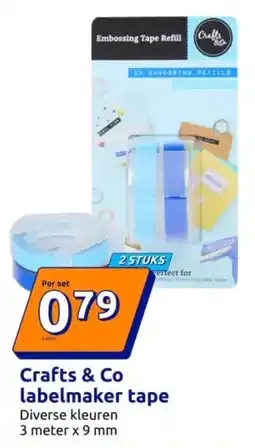 Action Crafts & Co labelmaker tape aanbieding
