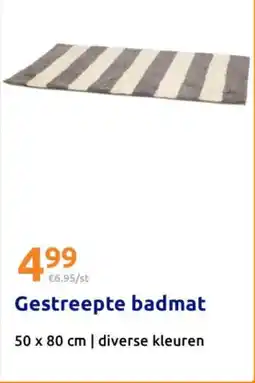 Action Gestreepte badmat aanbieding