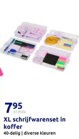 Action XL schrijfwarenset in koffer aanbieding