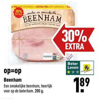 ALDI Beenham 200g aanbieding