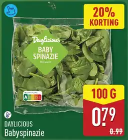 ALDI Daylicious Babyspinazie aanbieding