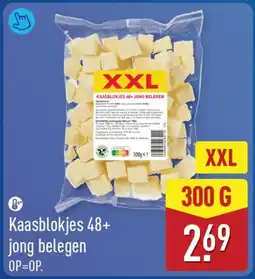 ALDI Kaasblokjes 48+ jong belegen aanbieding