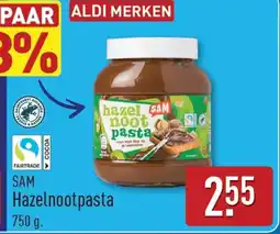 ALDI Sam Hazelnootpasta aanbieding