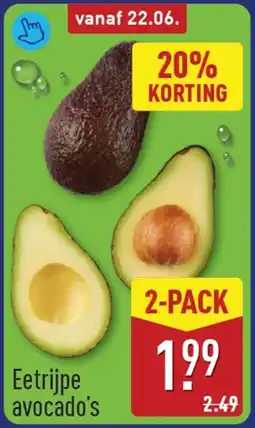 ALDI Eetrijpe avocado's aanbieding