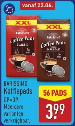 ALDI Barissimo Koffiepads aanbieding