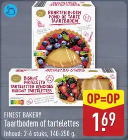 ALDI Finest bakery Taartbodem of tartelettes aanbieding