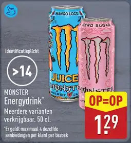 ALDI Monster energydrink aanbieding