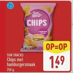 ALDI Sun snacks chips met hamburgersmaak aanbieding
