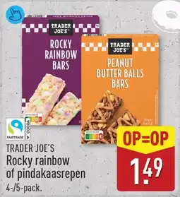 ALDI Trader joe's rocky rainbow of pindakaasrepen aanbieding