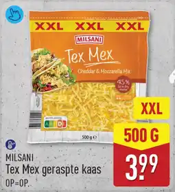 ALDI Milsani tex mex geraspte kaas aanbieding