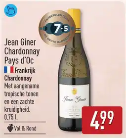 ALDI Jean giner chardonnay pays d'oc aanbieding