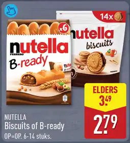 ALDI Nutella biscuits of b-ready aanbieding