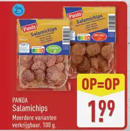 ALDI Panda salamichips aanbieding
