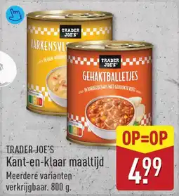 ALDI Trader joe's kant en klaar maaltijd aanbieding