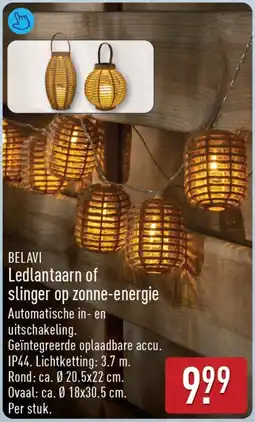 ALDI Belavi ledlantaarn of slinger op zonne-energie aanbieding