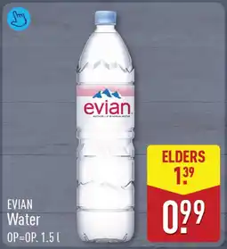 ALDI Evian water aanbieding