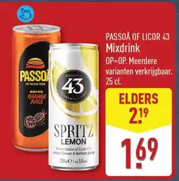 ALDI Passoa of licor 43 mixdrink aanbieding