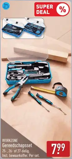 ALDI Workzone gereedschapsset aanbieding