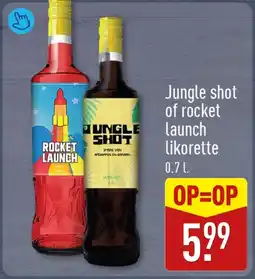 ALDI Jungle shot of rocket launch likorette aanbieding