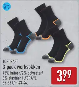 ALDI Topcraft 3-pack werksokken aanbieding