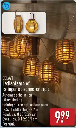 ALDI Belavi Ledlantaarn of slinger op zonne-energie aanbieding