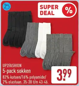 ALDI Up2fashion 5-pack sokken aanbieding