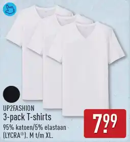 ALDI Up2fashion 3-pack T-shirts aanbieding