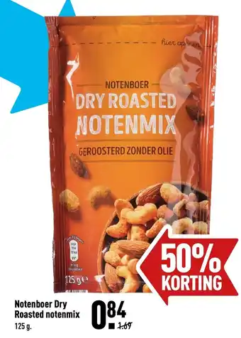 ALDI Notenboer dry roasted notenmix 125g aanbieding