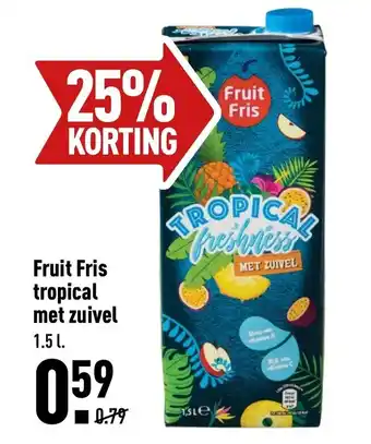 ALDI Fruit fris tropical met zuivel aanbieding