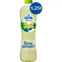 Jumbo Spa FRUIT Niet Bruisende Fruitige Frisdrank Lime Ginger 1,25L aanbieding