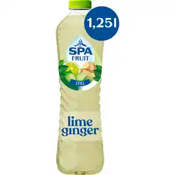 Jumbo Spa FRUIT Niet Bruisende Fruitige Frisdrank Lime Ginger 1,25L aanbieding