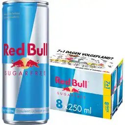 Jumbo Red Bull Energy Drink Sugar Free 7+1 250ML aanbieding