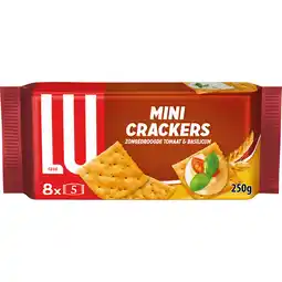 Jumbo LU Mini Crackers Zongedroogde Tomaat & Basilicum 8 x 5 Stuks 250g aanbieding